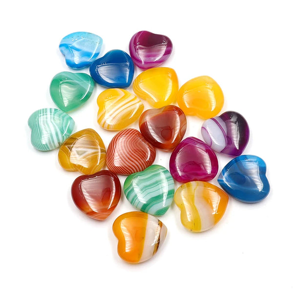 Mixed Stripe Agate Hearts-ToShay.org