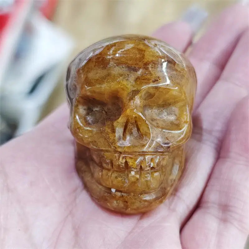 Yellow Fire Quartz Skull-ToShay.org