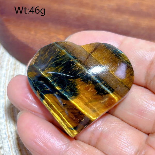 Yellow Blue Tiger Eye Heart-ToShay.org