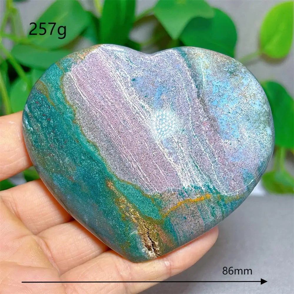 Green Ocean Jasper Heart-ToShay.org