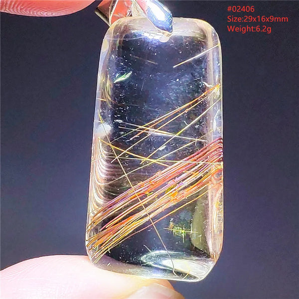 Gold Rutilated Quartz Pendant-ToShay.org