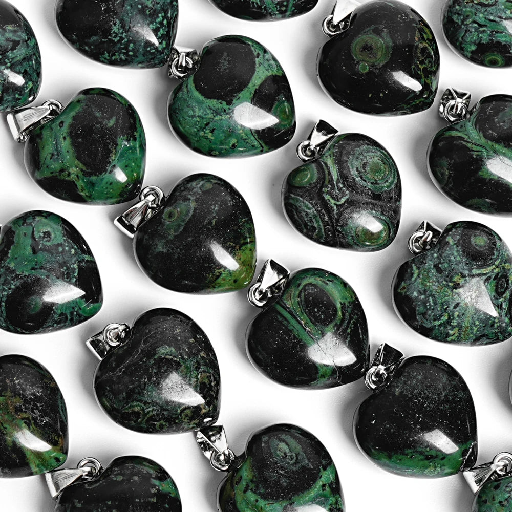Green Kambaba Jasper Heart-ToShay.org