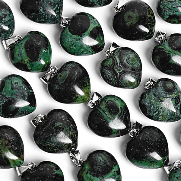 Green Kambaba Jasper Heart-ToShay.org
