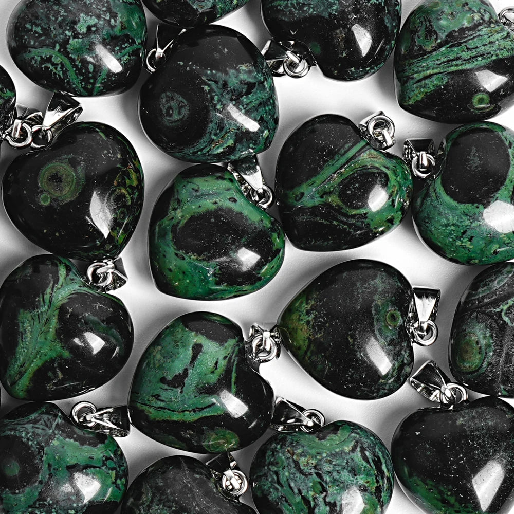 Green Kambaba Jasper Heart-ToShay.org