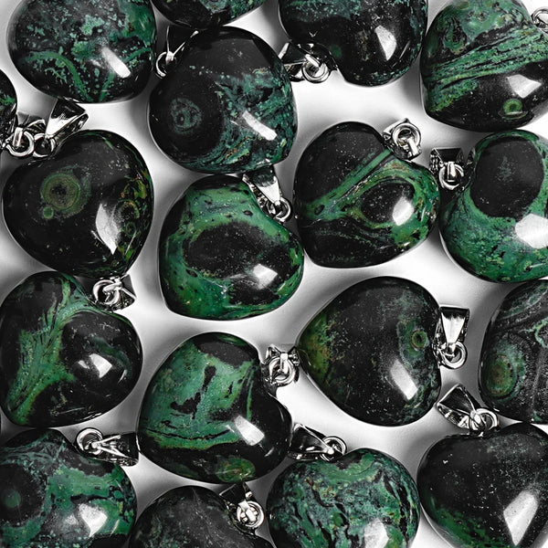 Green Kambaba Jasper Heart-ToShay.org