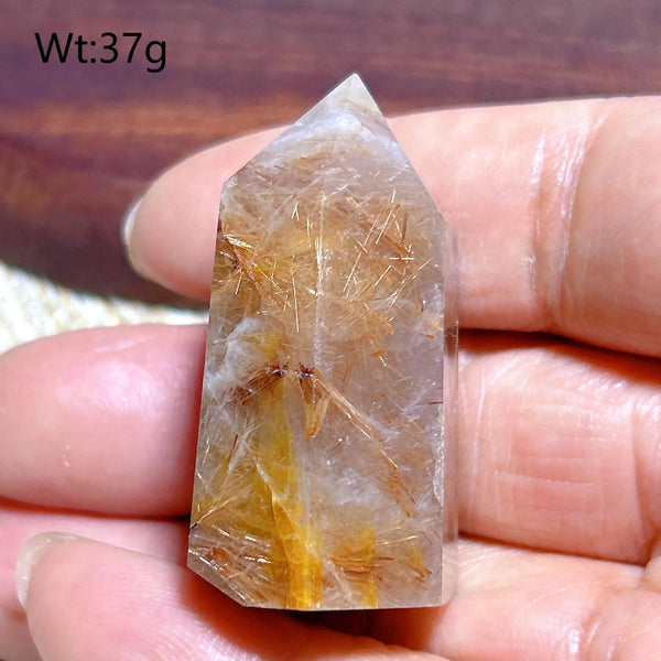 Gold Rutilated Crystal Point-ToShay.org