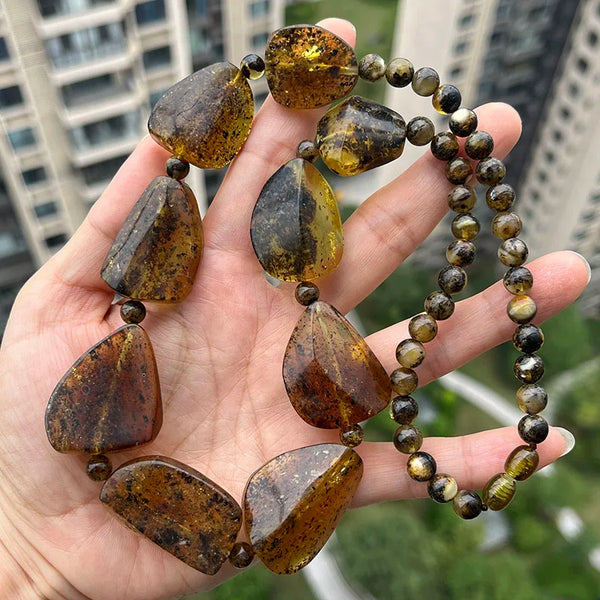 Yellow Amber Necklace-ToShay.org