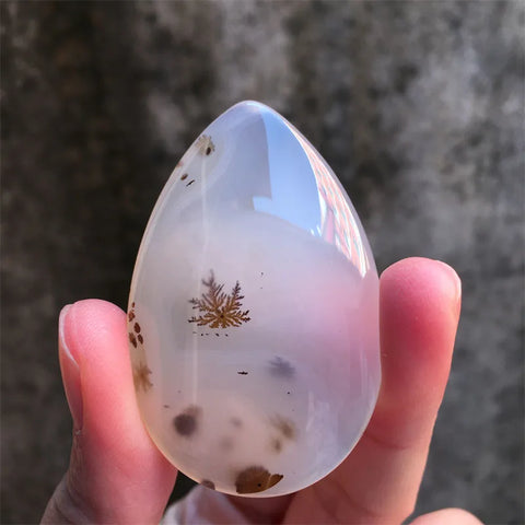 White Chalcedony Grass Agate-ToShay.org