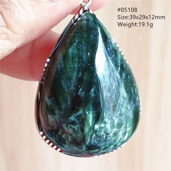 Green Seraphinite Pendant-ToShay.org