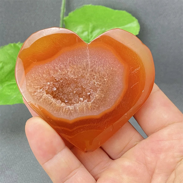 Red Agate Geode Heart-ToShay.org