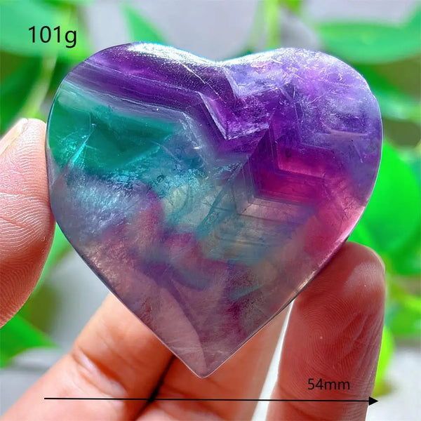 Rainbow Fluorite Heart-ToShay.org