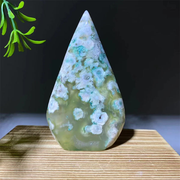 Green Flower Agate Flame-ToShay.org