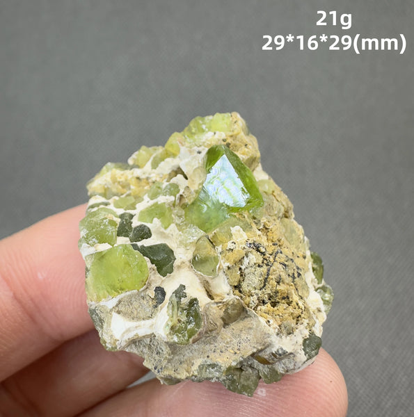 Green Peridot Olivine Crystal-ToShay.org