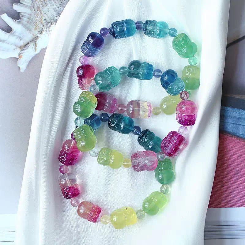 Rainbow Fluorite Pi Xiu Bracelet-ToShay.org