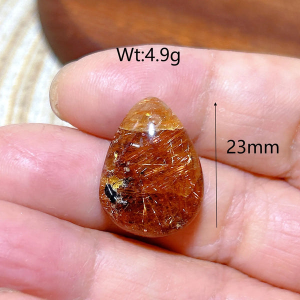 Gold Rutilated Crystal Pendant-ToShay.org
