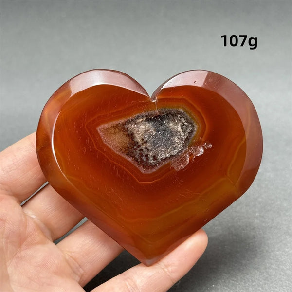 Red Agate Geode Heart-ToShay.org