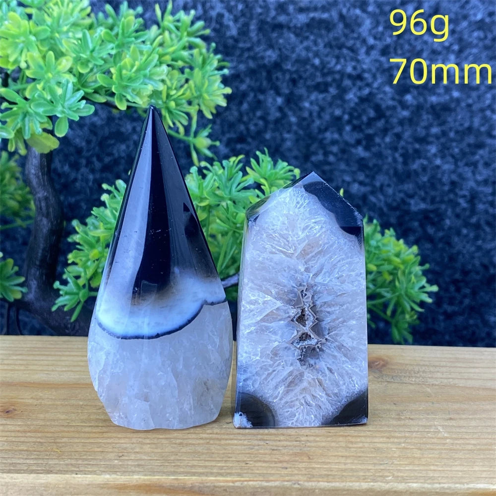 Black Silk Agate Torch-ToShay.org