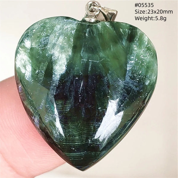 Green Seraphinite Pendant-ToShay.org