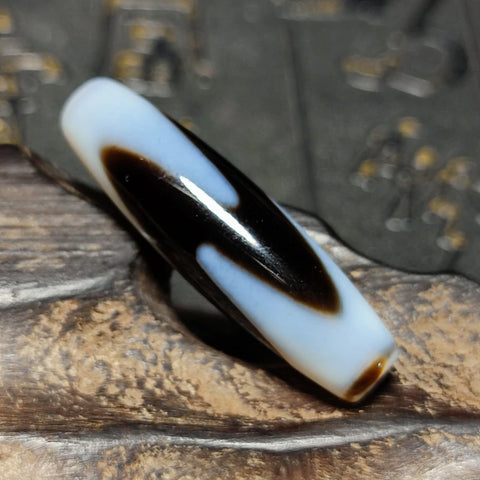 Black White Agate DZI Beads-ToShay.org