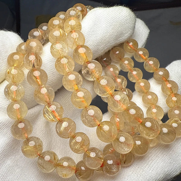 Gold Rutilated Quartz Beads-ToShay.org