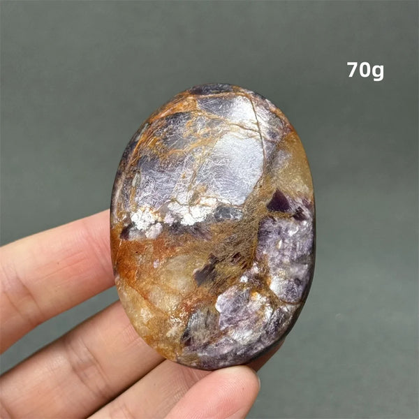 Purple Lepidolite Palm Stone-ToShay.org