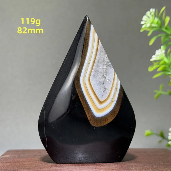 Black Striped Agate Torch-ToShay.org