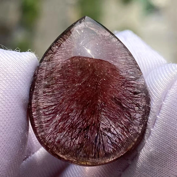 Red Rutilated Quartz Pendant-ToShay.org