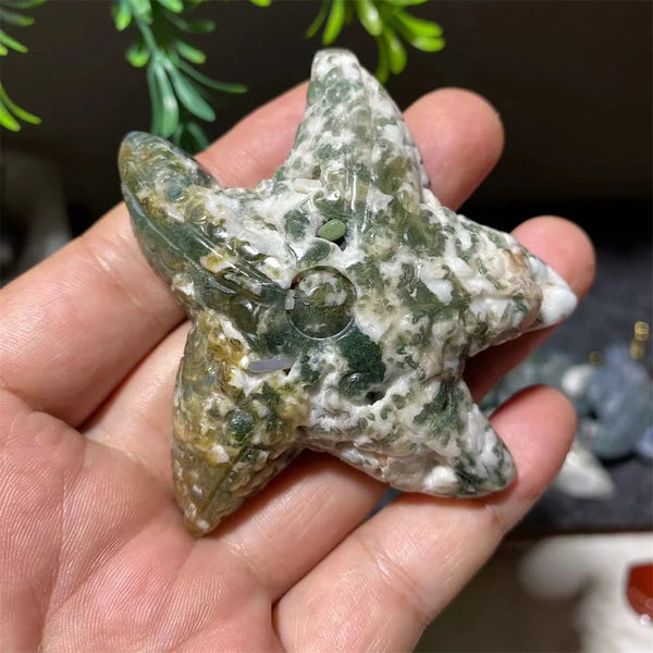 Green Moss Agate Starfish-ToShay.org