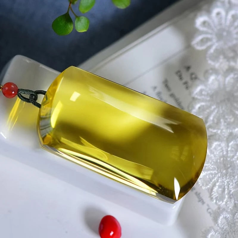 Yellow Citrine Quartz Pendant-ToShay.org