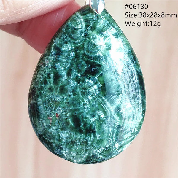 Green Seraphinite Pendant-ToShay.org