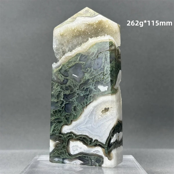 Green Aquatic Agate Tower-ToShay.org