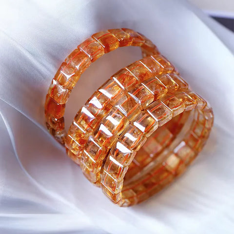 Yellow Citrine Quartz Bracelet-ToShay.org