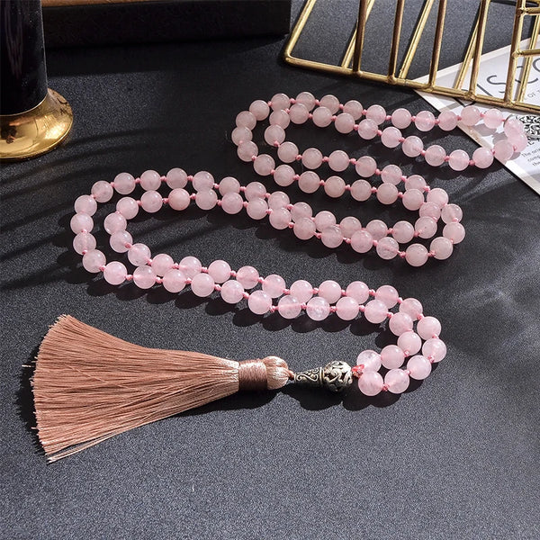Pink Rose Quartz Necklace-ToShay.org