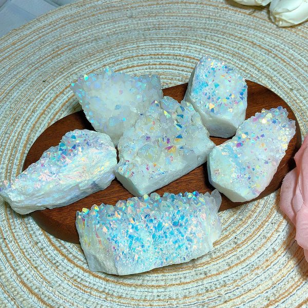 Rainbow Aura Quartz Cluster-ToShay.org