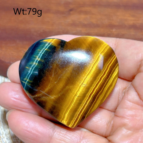 Yellow Blue Tiger Eye Heart-ToShay.org
