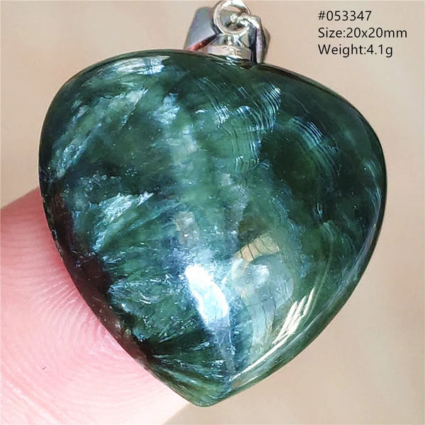 Green Seraphinite Heart Pendant-ToShay.org