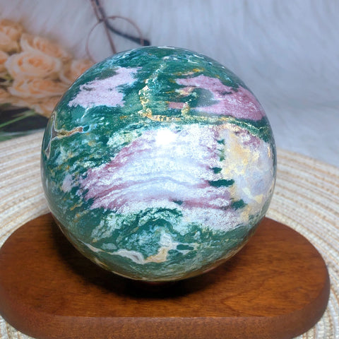 Green Ocean Jasper Ball-ToShay.org