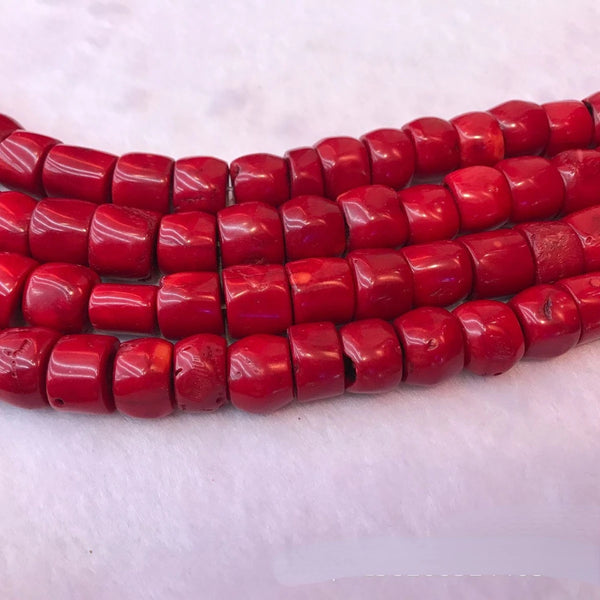 Red Coral Bucket Beads-ToShay.org