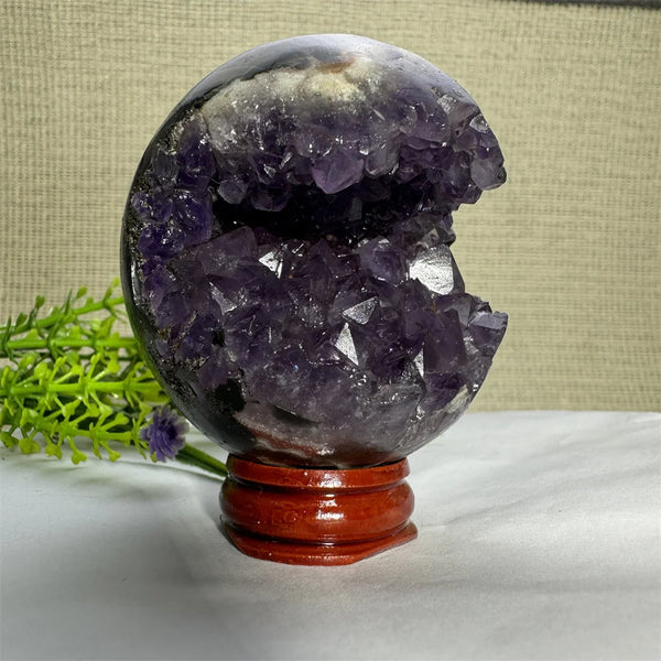 Purple Amethyst Cluster Ball-ToShay.org