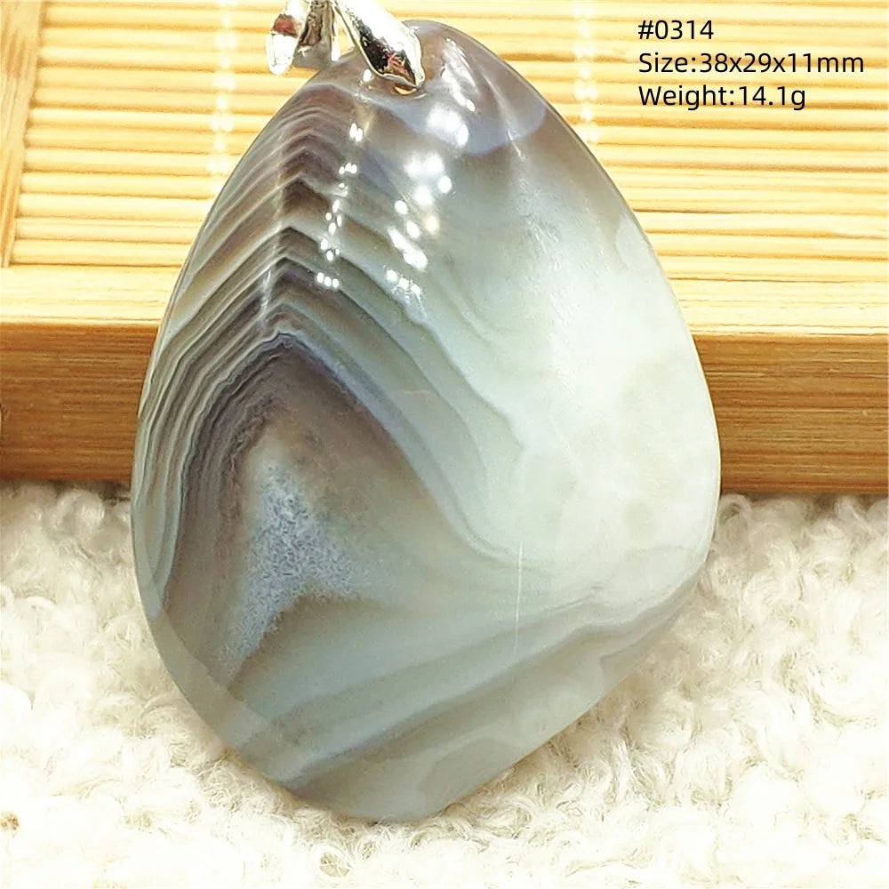 Grey Brown Agate Pendant-ToShay.org