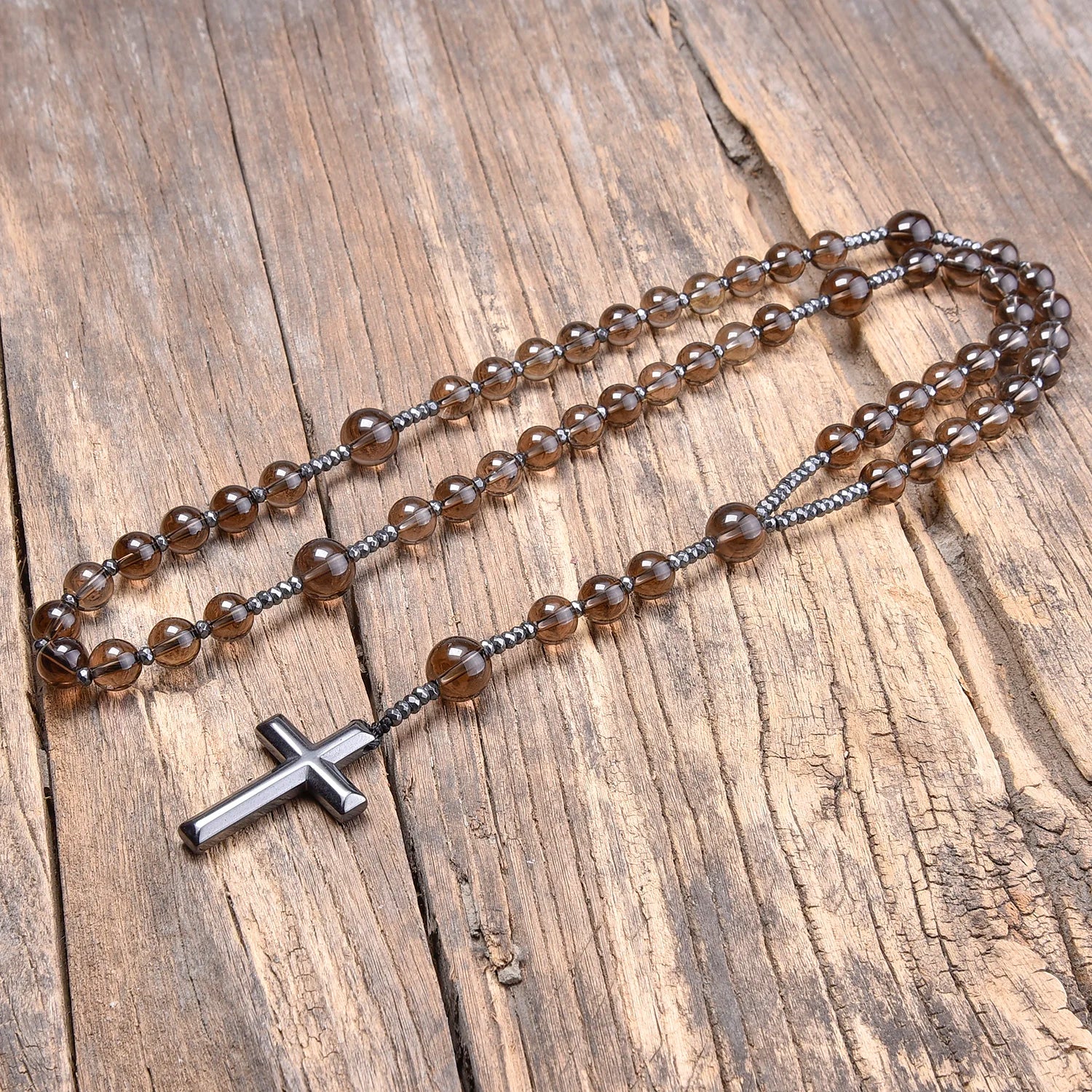 Brown Smoky Quartz Rosary-ToShay.org