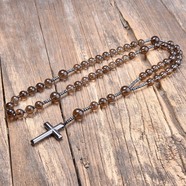 Brown Smoky Quartz Rosary-ToShay.org