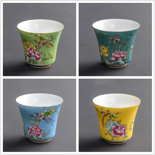 Enamel Porcelain Teacups-ToShay.org