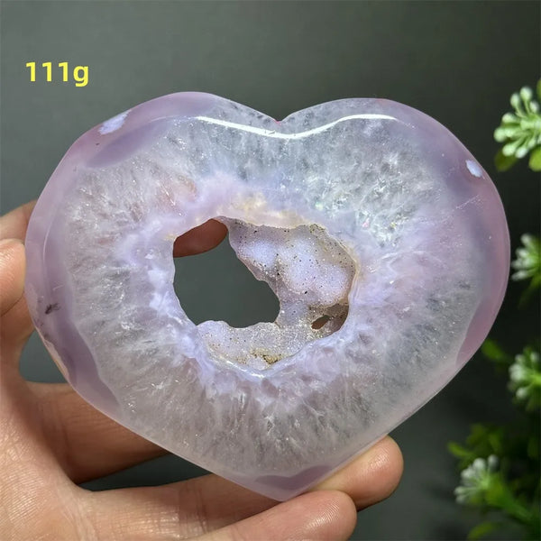 Pink Agate Geode Heart-ToShay.org