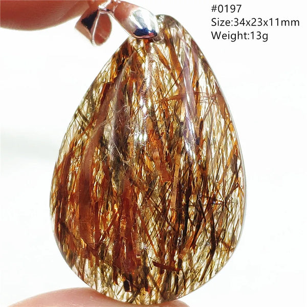 Gold Rutilated Quartz Pendant-ToShay.org