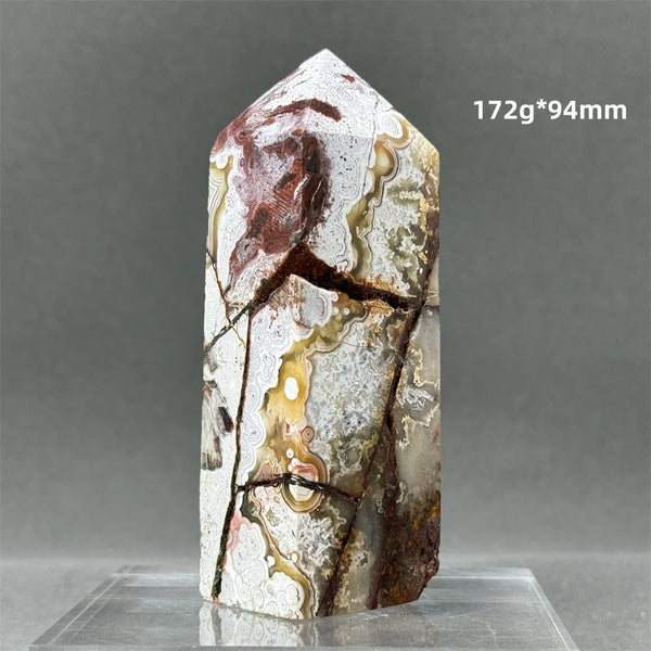 Red White Agate Obelisk-ToShay.org