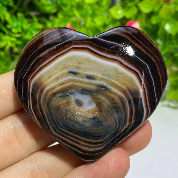 Black Agate Geode Heart-ToShay.org
