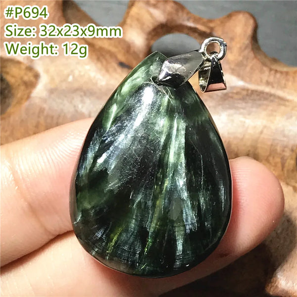 Green Seraphinite Pendant-ToShay.org