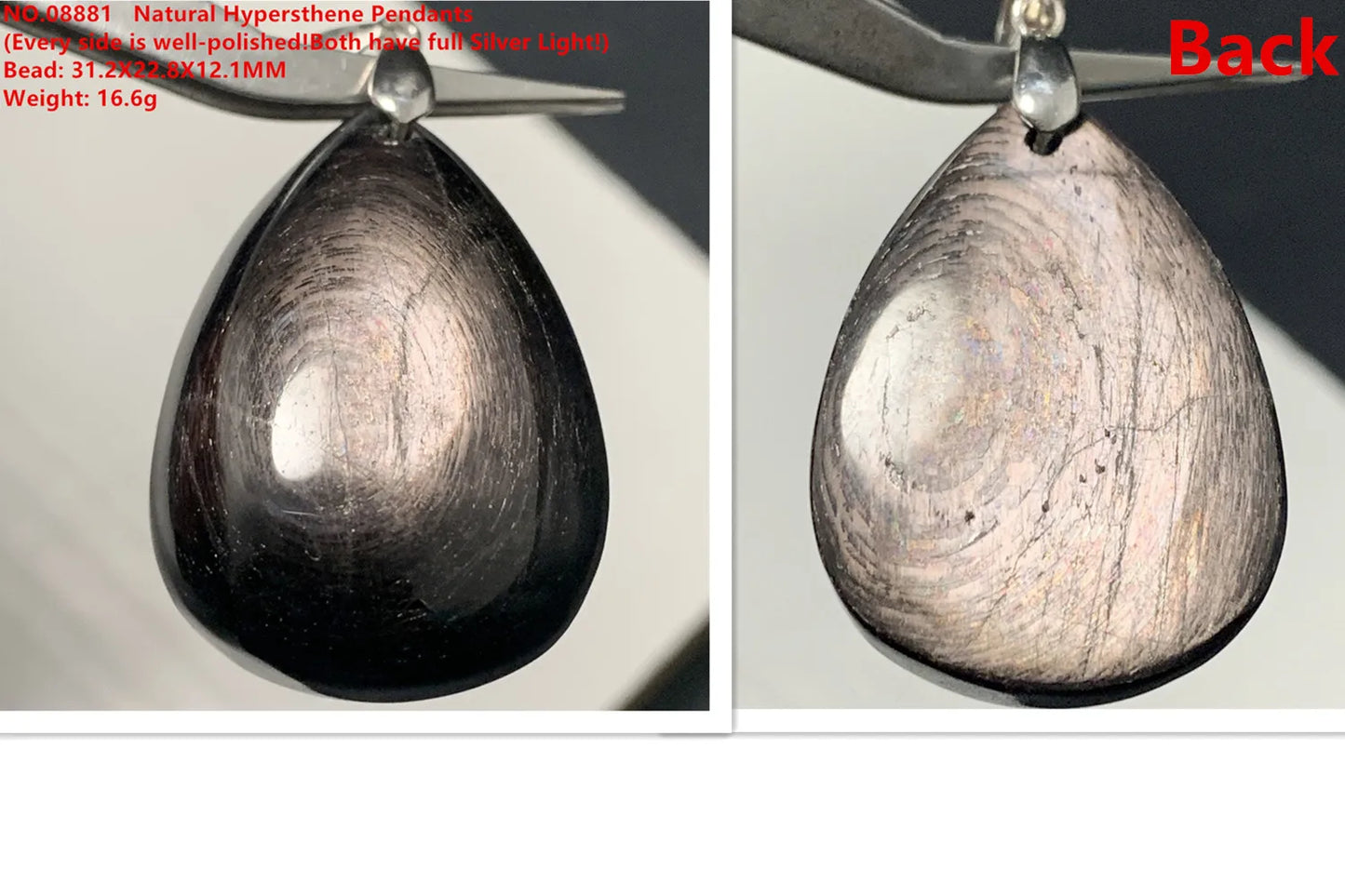 Black Hypersthene Pendant-ToShay.org