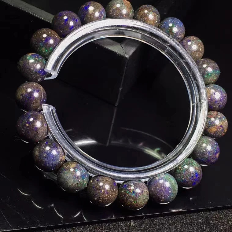 Black Opal Bead Bracelet-ToShay.org